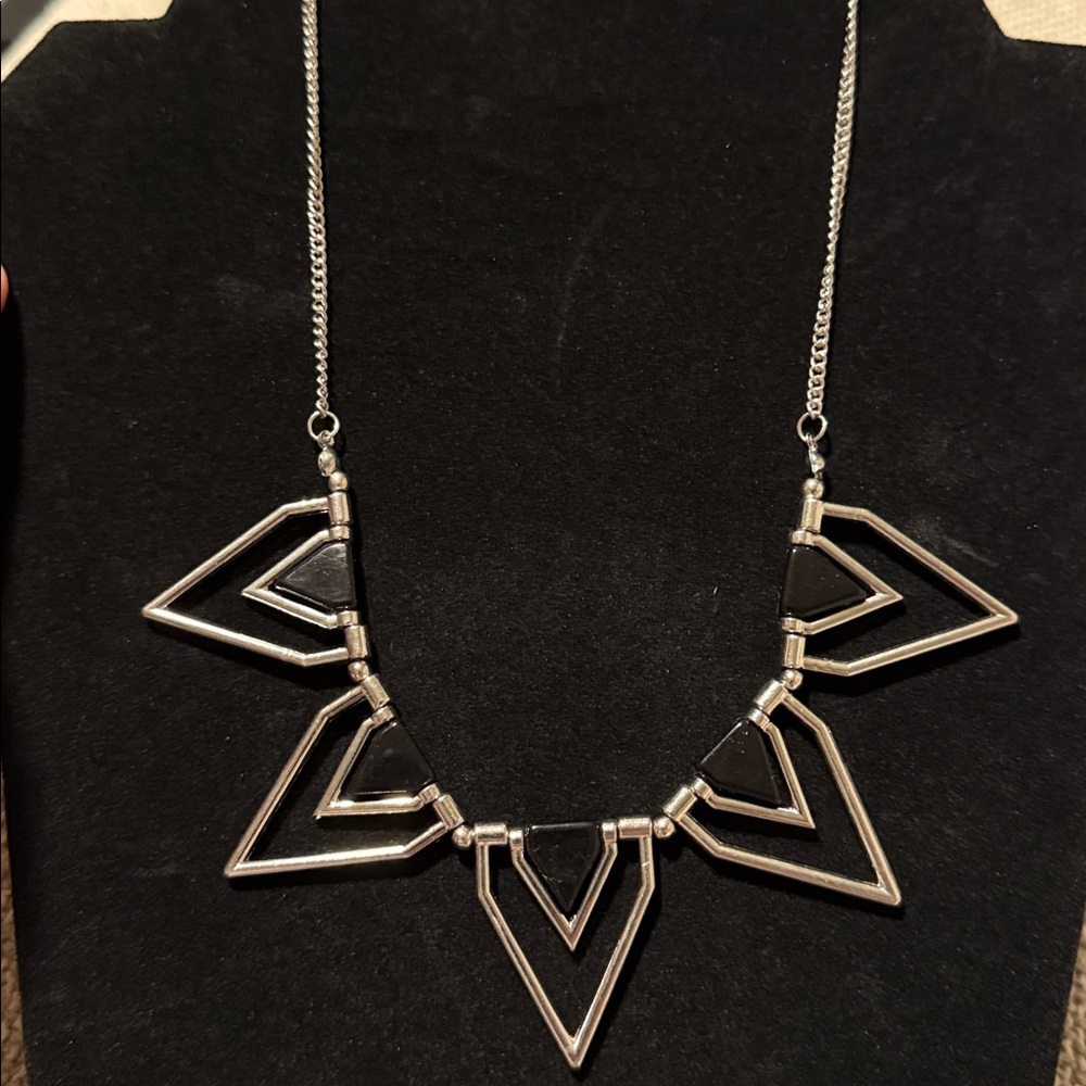 5/$25 Black Silver Necklace New